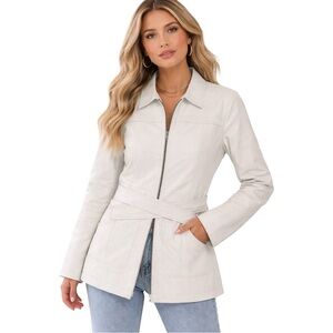 Vintage genuine leather jacket women’s